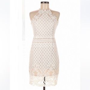 Lulu’s white lace halter dress NWT Size large